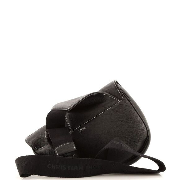 Christian Dior KAWS Saddle Crossbody Bag Leather with Applique Black - Picture 3 of 8
